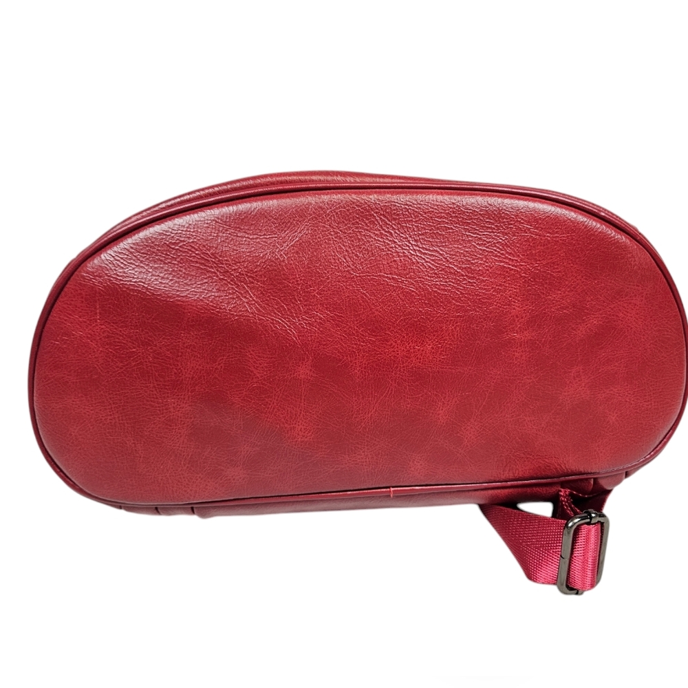 Sold Cheruty Burgundy Faux Leather Anti-Theft Backpack Women's Purse - Picture 2 of 8